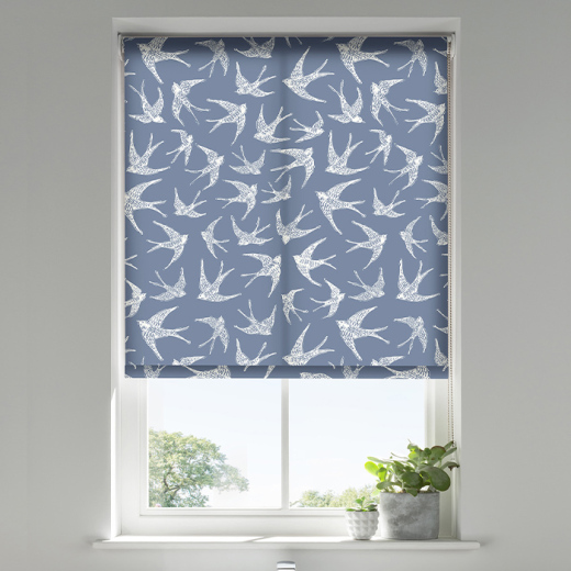 Fly Away Navy Roller Blind