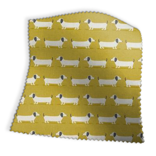 Hound Dog Ochre Fabric