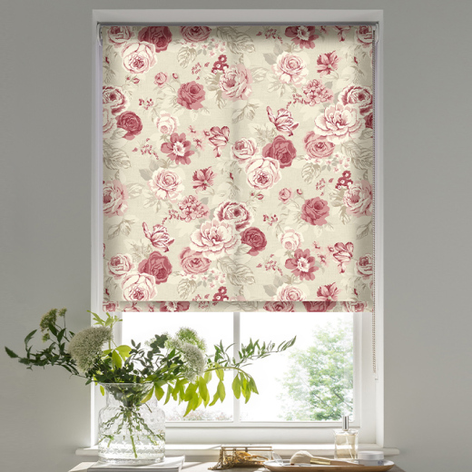 Genevieve Raspberry Roller Blind