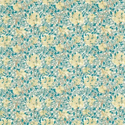 Made To Measure Curtains Honeysuckle Outdoor Tea/Soft Lemon