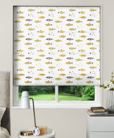 Made To Measure Roman Blinds Mr Fish Saffron