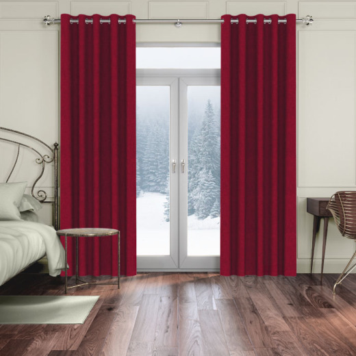 Made To Measure Curtains Essentials Hessian Bordeaux