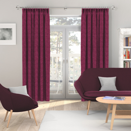 Made To Measure Curtains Essentials Hessian Fuchsia