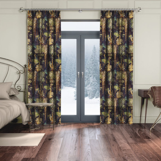 Curtains Forbidden Forest Ebony