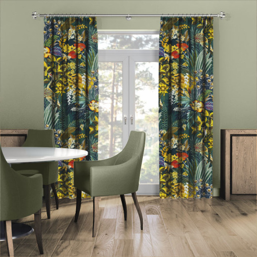 Curtains Hidden Paradise Emerald