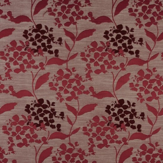 Made To Measure Curtains Hydrangea Cranberry