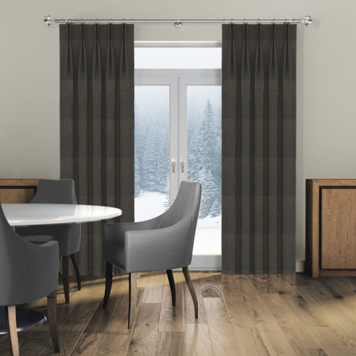 Made To Measure Curtains Linoso Charcoal