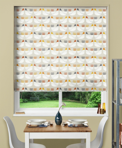 Made To Measure Roman Blind Cluck Cluck Tangerine
