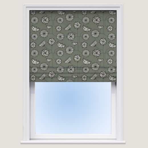Made To Measure Roman Blind Dandelion Mobile French Grey
