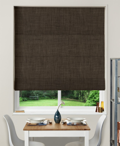 Made To Measure Roman Blind Essentials Hessian Espresso