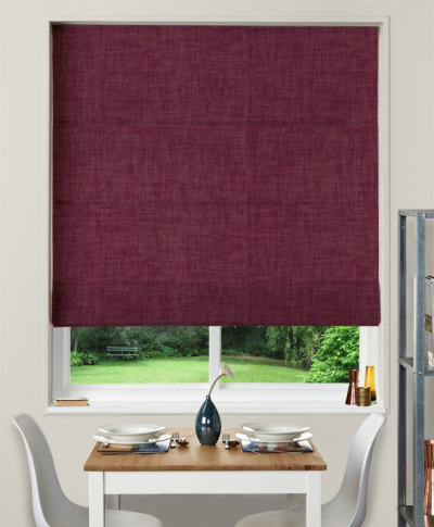 Made To Measure Roman Blind Essentials Hessian Fuchsia