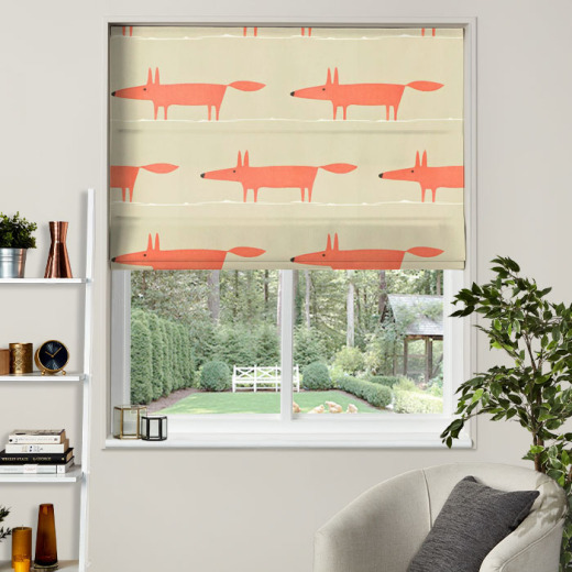 Made To Measure Roman Blind Mr Fox Neutral Paprika