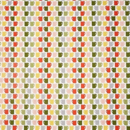 Made To Measure Roman Blind Mug Of Tea Coral
