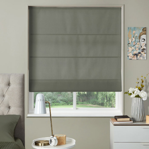 Made To Measure Roman Blind Renzo Charcoal