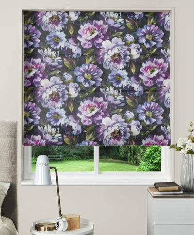 Made To Measure Roman Blind Secret Oasis Ultra Violet