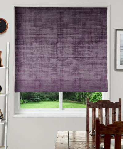 Made To Measure Roman Blinds Alessia Velvet Aubergine