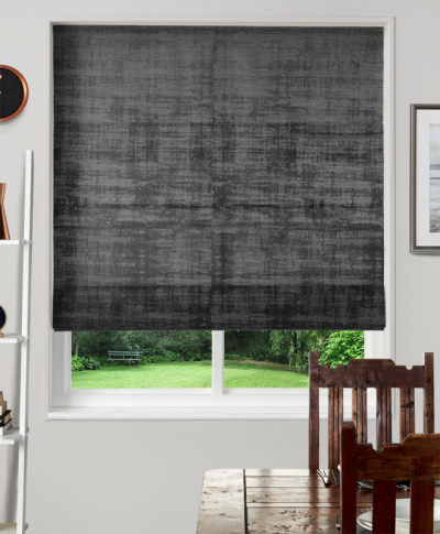 Made To Measure Roman Blinds Alessia Velvet Jet