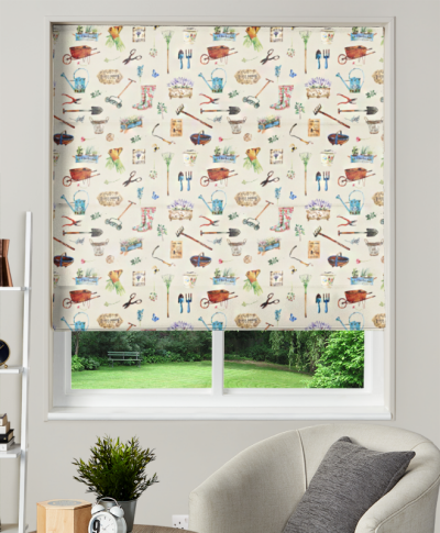 Made To Measure Roman Blinds English Garden Taupe