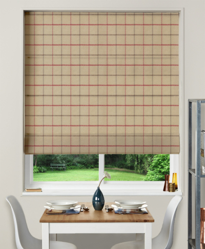 Made To Measure Roman Blind Bamburgh Cranberry