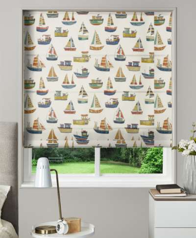 Made To Measure Roman Blind Boat Club Antique