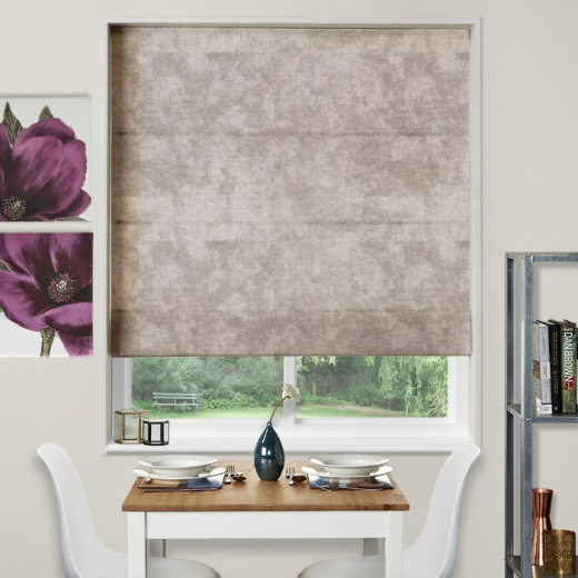 Made to Measure Roman Blind Chenille Silver