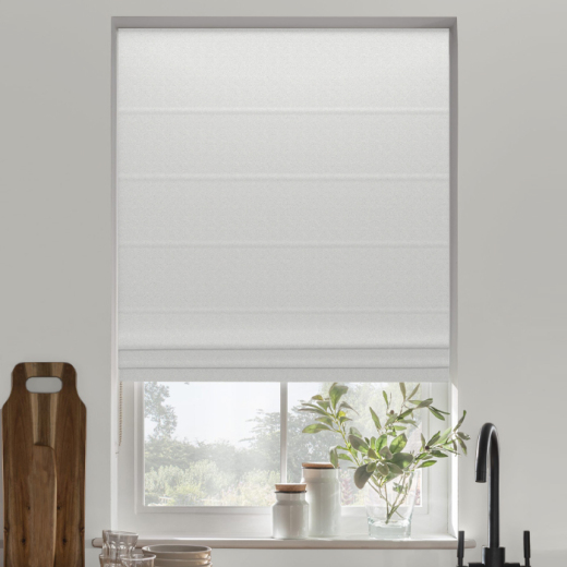 Made To Measure Roman Blind Cotton Panama White