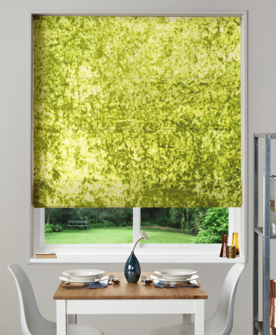 Made To Measure Roman Blind Crush Velvet Citrus