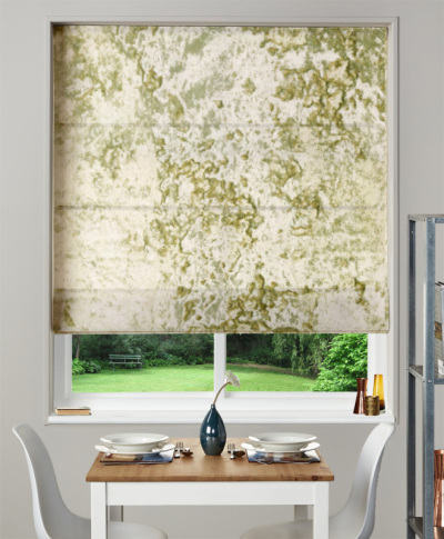 Made to Measure Roman Blind Crush Velvet Fern