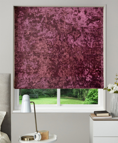 Made To Measure Roman Blind Crush Velvet Heather