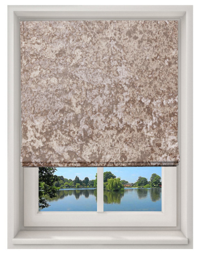 Made To Measure Roman Blind Crush Velvet Latte