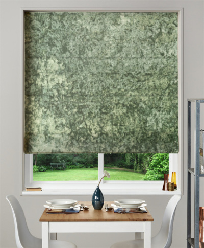 Made To Measure Roman Blind Crush Velvet Olive