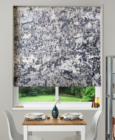 Made To Measure Roman Blind Crush Velvet Pewter