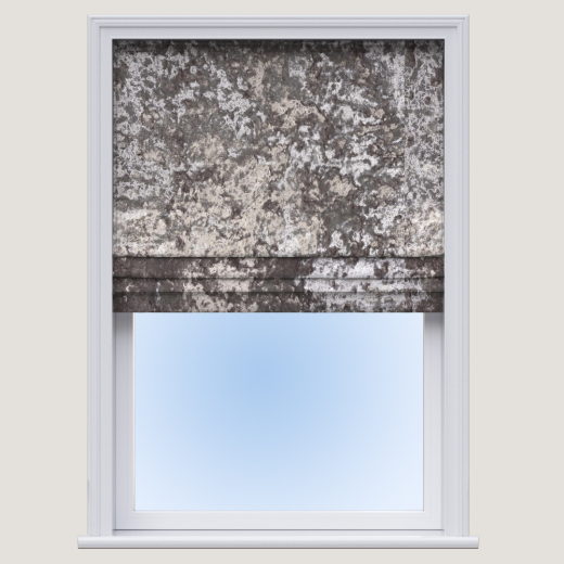 Made To Measure Roman Blind Crush Velvet Silver