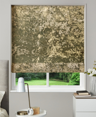 Made To Measure Roman Blind Crush Velvet Walnut