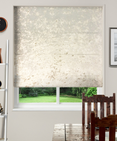 Roman Blind Crushed Velvet Palladium Oyster