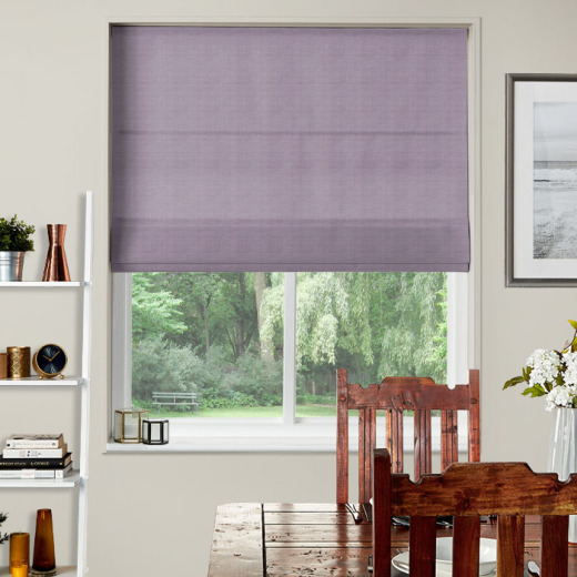 Made To Measure Roman Blind Dupion Faux Silk Amethyst