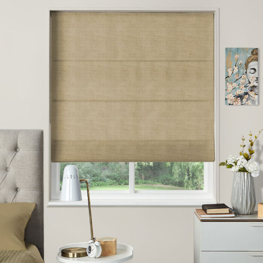 Made to Measure Roman Blind Dupion Faux Silk Bronze