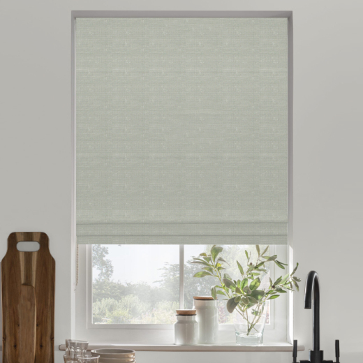 Made To Measure Roman Blind Dupion Faux Silk Cloud