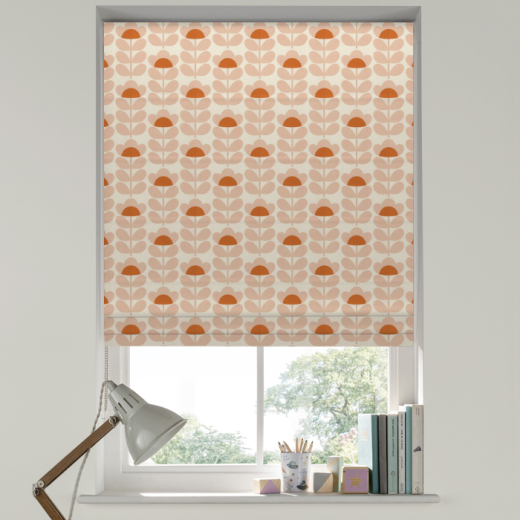 Roman Blind Orla Kiely Sweetpea Orange