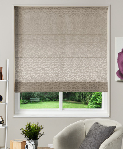 Made To Measure Velvet Roman Blind Pulse Ash