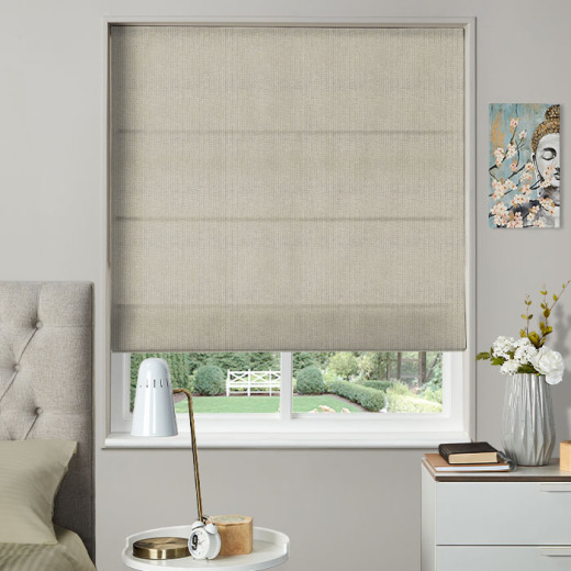 Made to Measure Roman Blind Faux Linen Natural