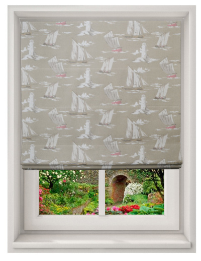 Made To Measure Roman Blind Skipper Taupe