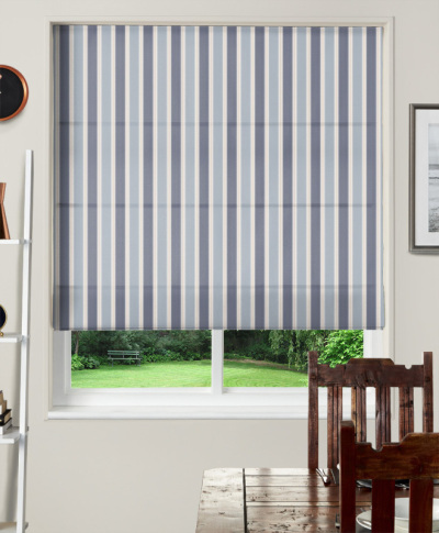 Made To Measure Roman Blind Stamford Denim