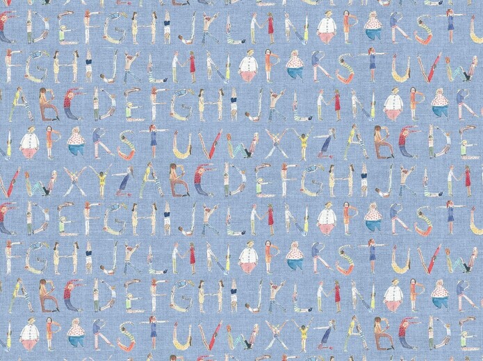 Made To Measure Roman Blinds Alphabet People Sky