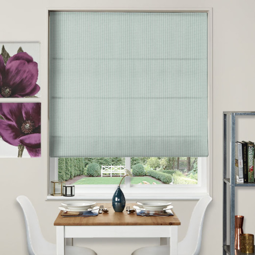 Hartford Aqua Roman Blinds