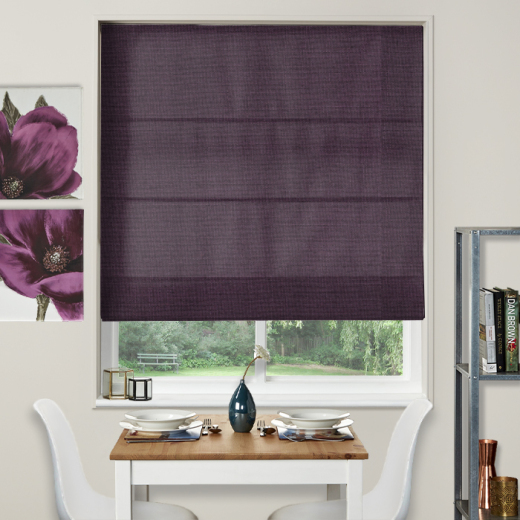 Made To Measure Roman Blinds Lisburn Linen Plum