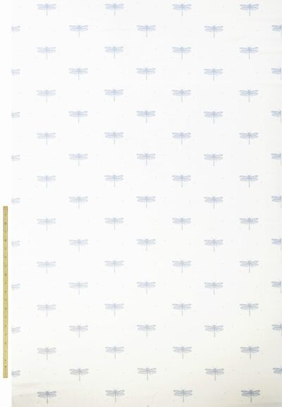 Dragonfly Sateen White Fabric