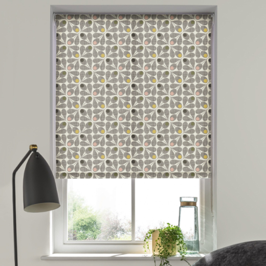 Made To Measure Scribble Acorn Cup Slate Roller Blind