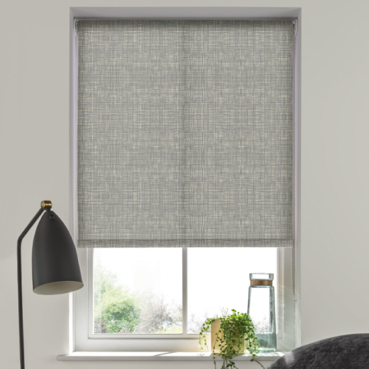 Made To Measure Scribble Cool Grey Roller Blind