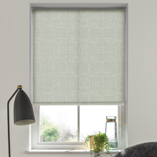 Made To Measure Scribble Duckegg Roller Blind